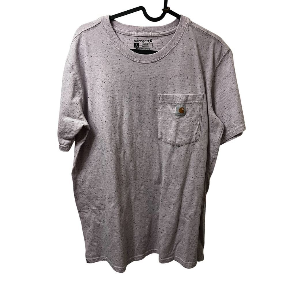 Carhartt youth boys T-Shirt Loose Fit Crewneck Ribbed Neck Pocket Cotton Tee L